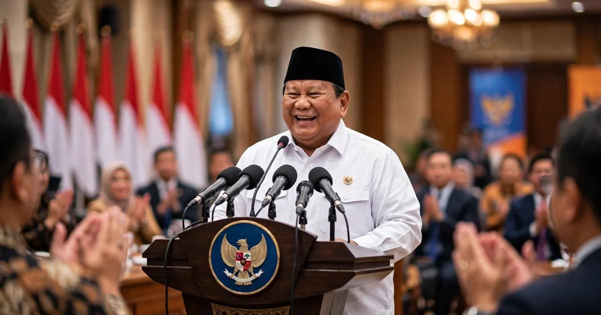 Disentil Seskab Teddy Saat Pidato, Prabowo Bercanda: Letkol Ngatur Presiden, Gue Ini Presiden