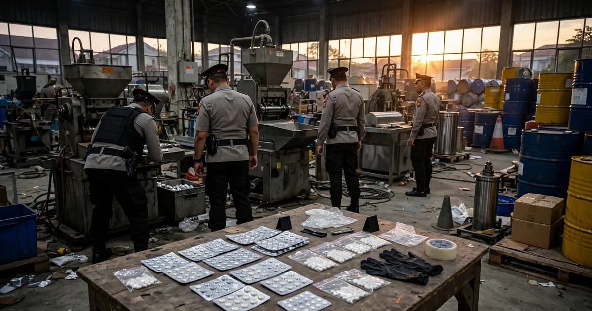 Gudang di Kopo Bandung Ternyata Pabrik Tramadol Ilegal, Polisi Bongkar Produksi 8 Juta Butir Sehari