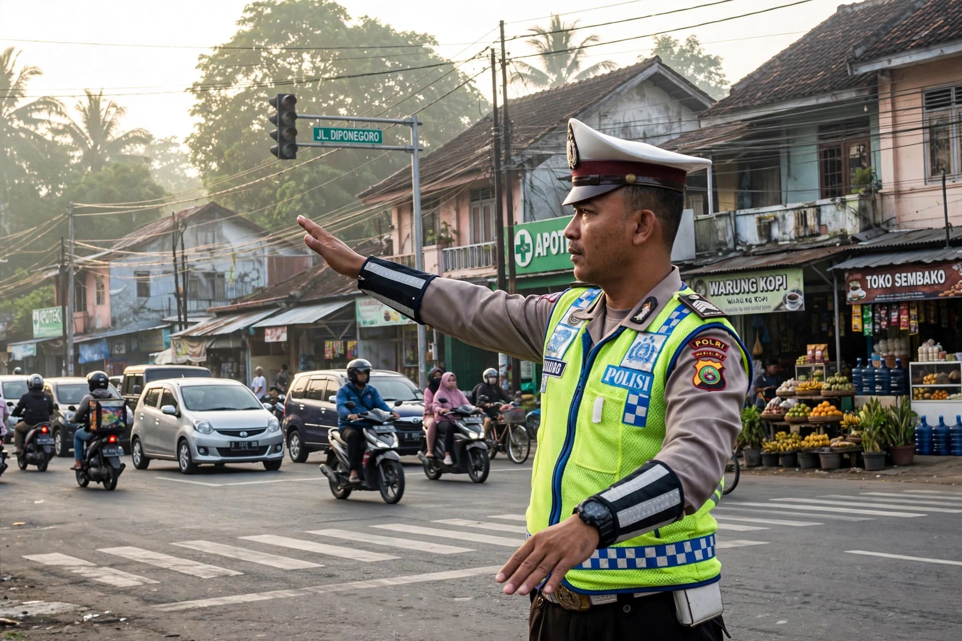 Kapolres Agara Turun Langsung, Pastikan Strong Point Berjalan Optimal di Jam Sibuk
