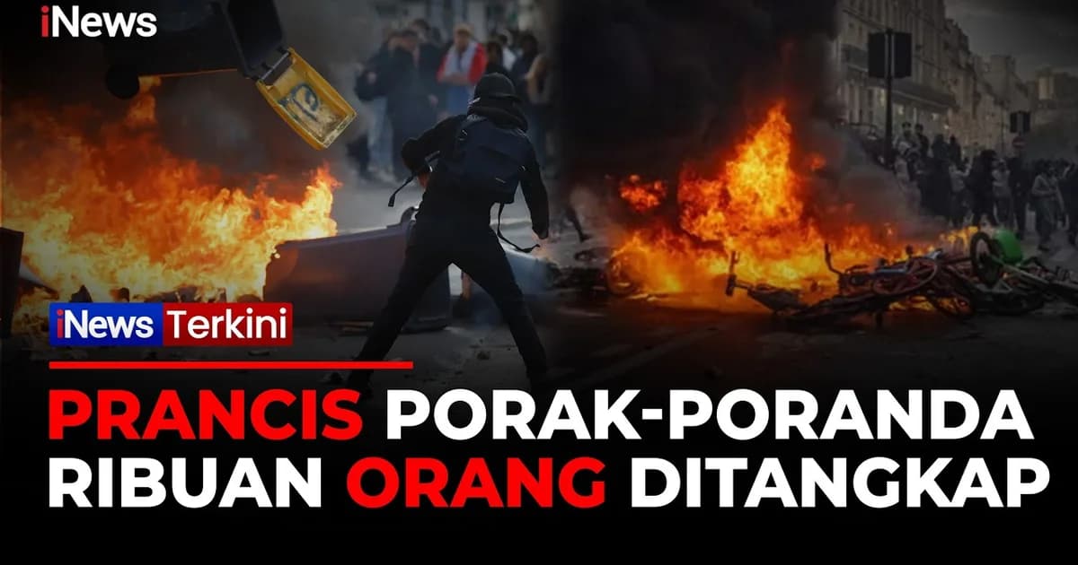 Prancis Terbakar Amarah: Demo Biaya Hidup Bakar Balai Kota Berusia 140 Tahun, 1.200 Ditangkap