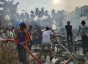 Dua rumah semi permanen ludes dilalap sijago merah di Tanjungberingin
