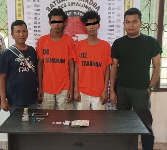 Polsek Perdagangan Tangkap Dua Pengedar Narkoba di Simalungun