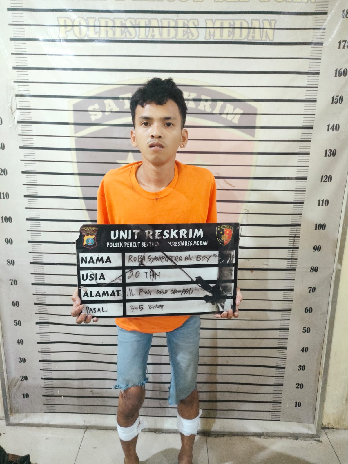 Polsek Medan Tembung Beri Hadiah Timah Panas Pelaku Begal Ojek Online di Simpang Beo
