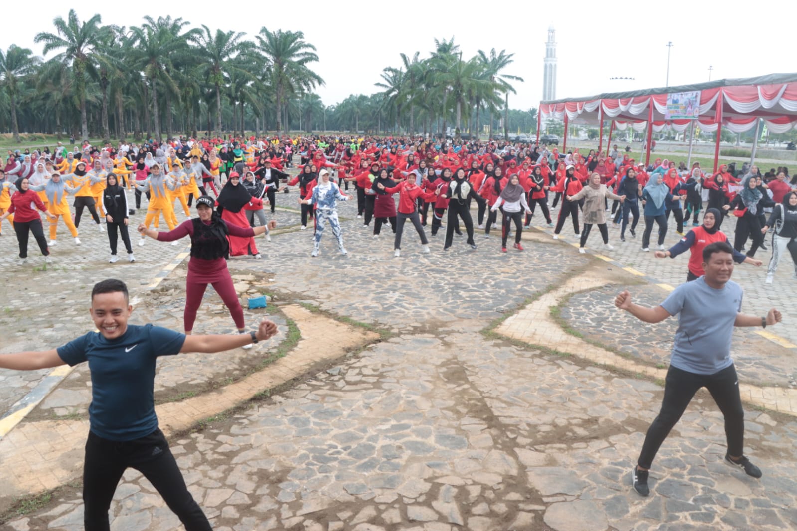 Aktivitas di Alun-Alun Sergai Meningkat, Perawatan Terus Dilakukan