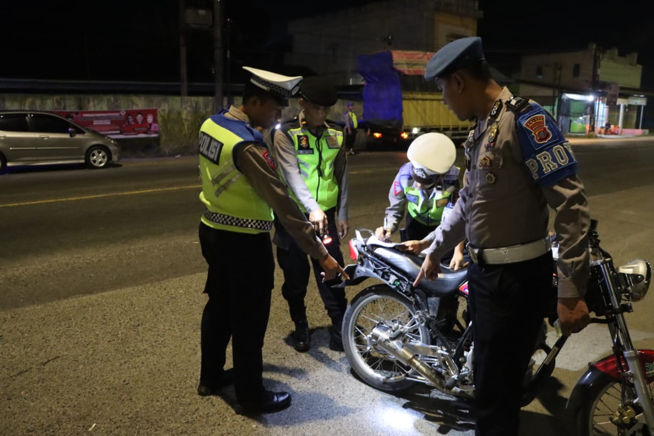 Polres Sergai Gelar Razia KRYD Kamtibmas, Tilang Knalpot Brong