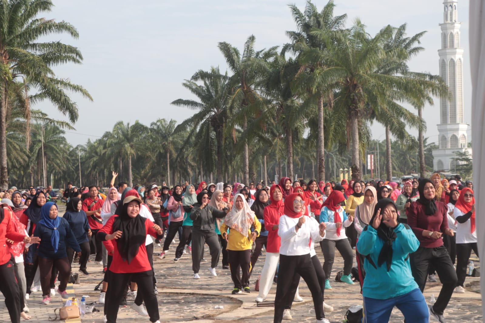 Bupati Sergai Ajak Masyarakat Hidup Sehat Lewat Senam Bersama di Alun Alun