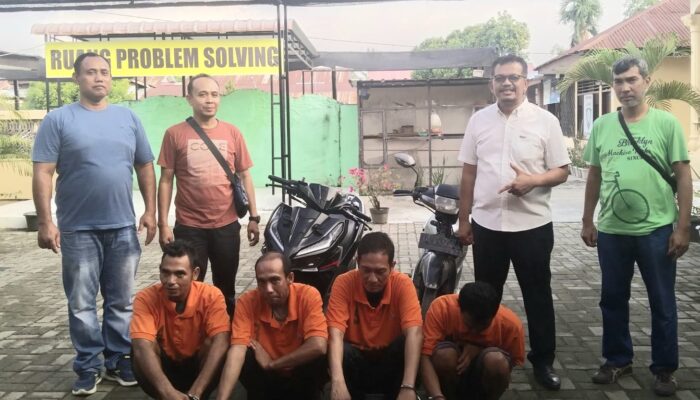 Polsek Perbaungan Tangkap Empat Tersangka Curanmor