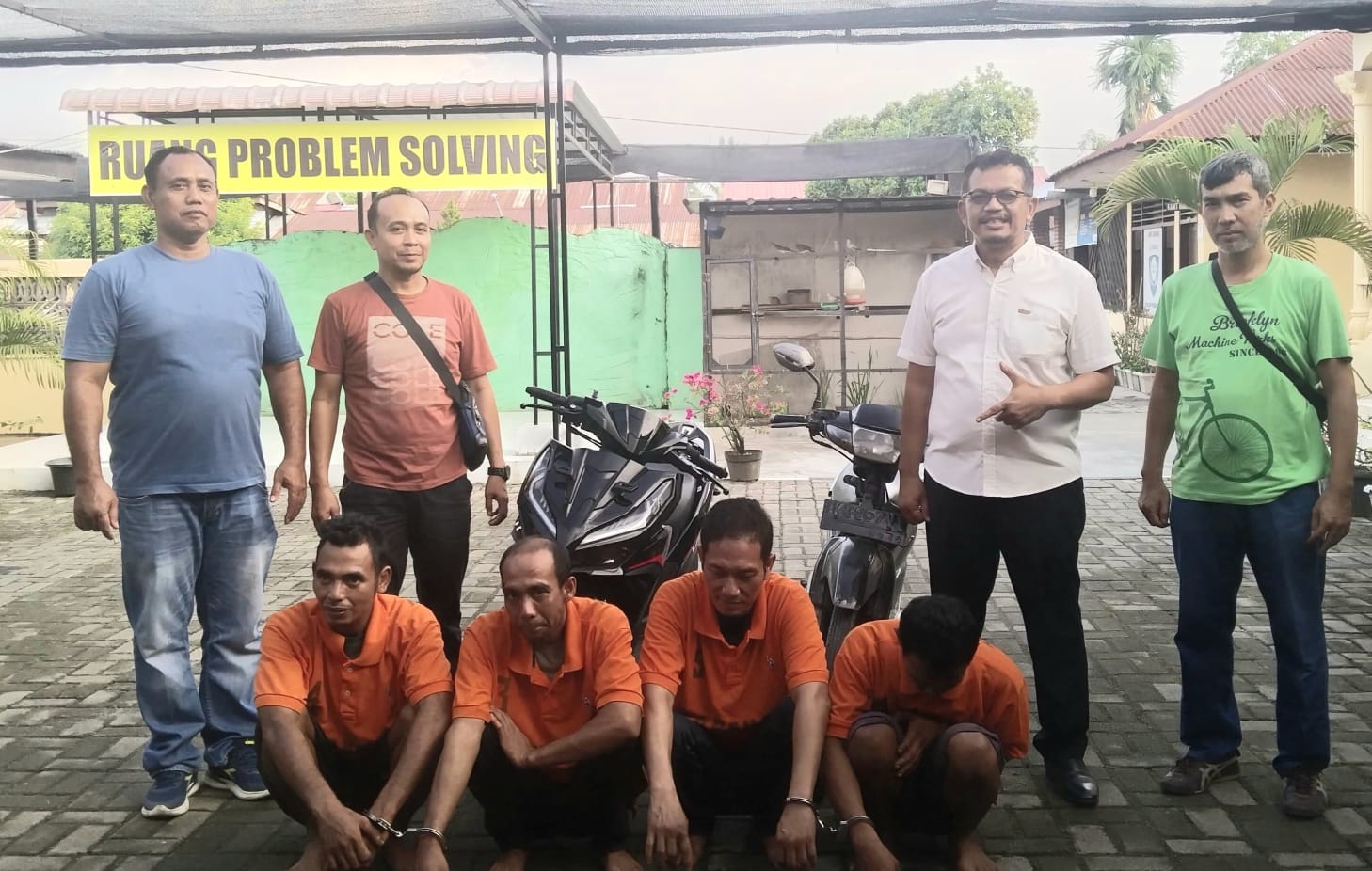 Polsek Perbaungan Tangkap Empat Tersangka Curanmor