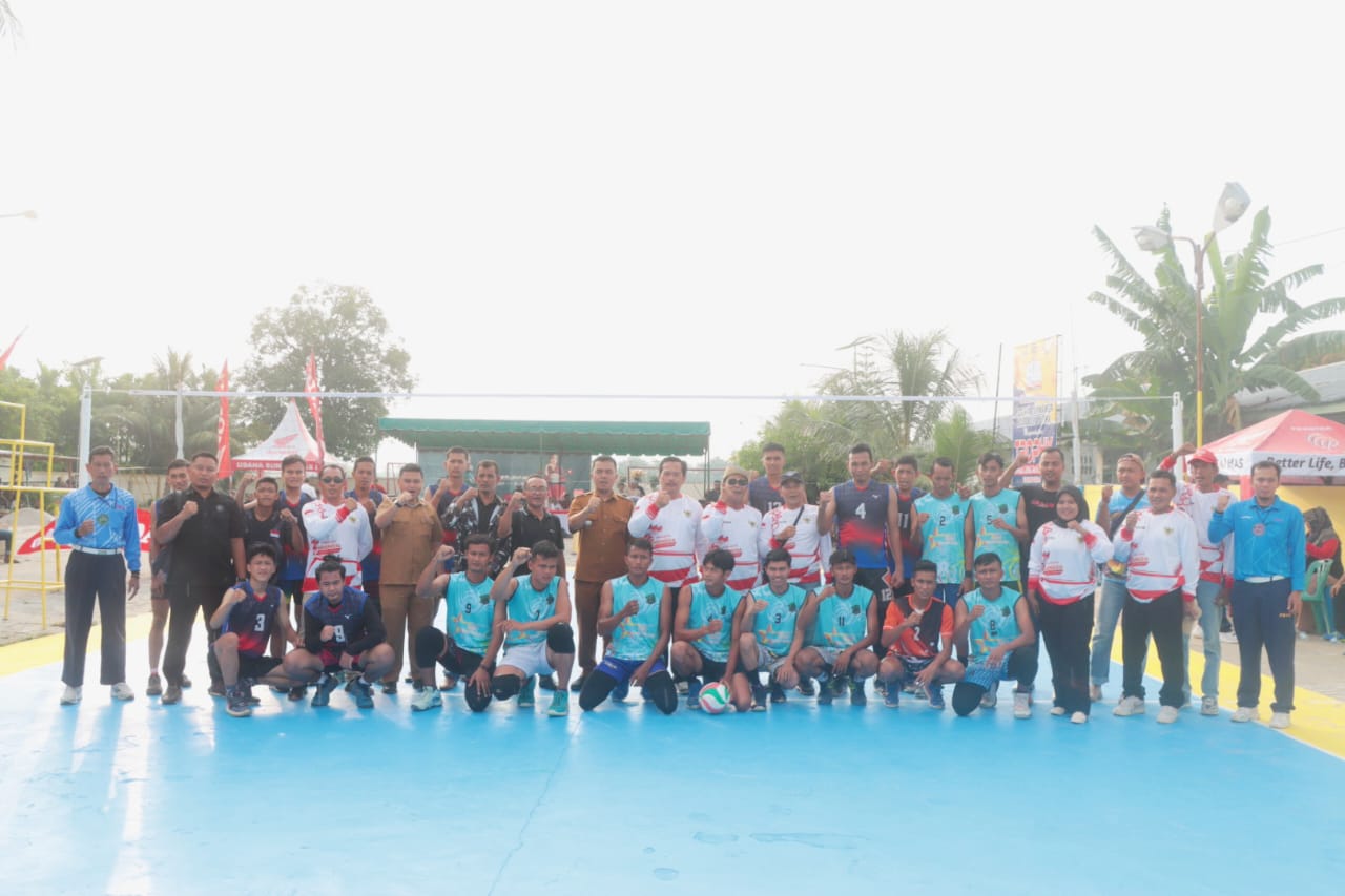 Pemdes Paya Lombang Gelar Turnamen Bola Voly Sambut HUT RI