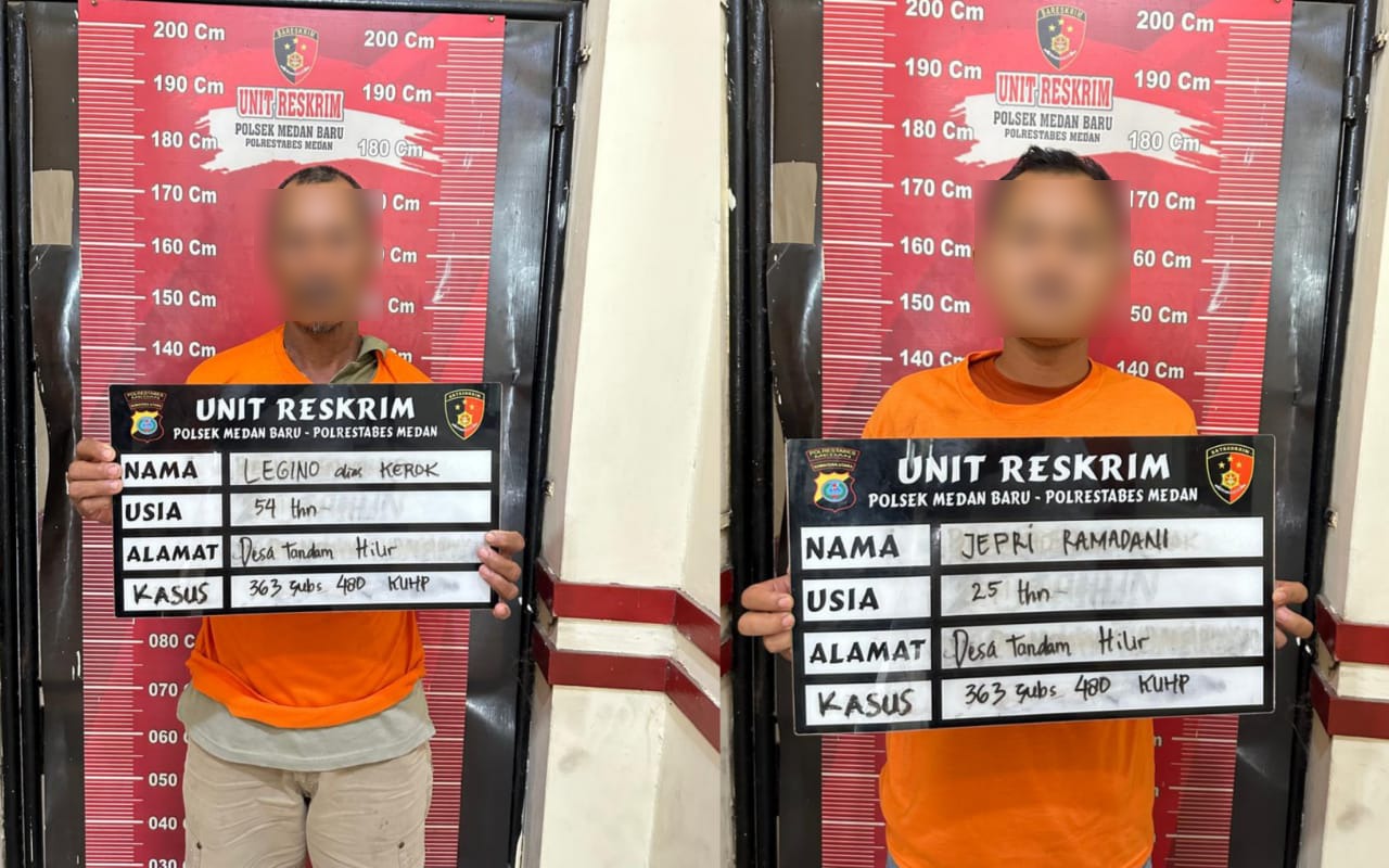 Dua Pencuri Motor di Medan Diringkus, Korban Sampaikan Apresiasi