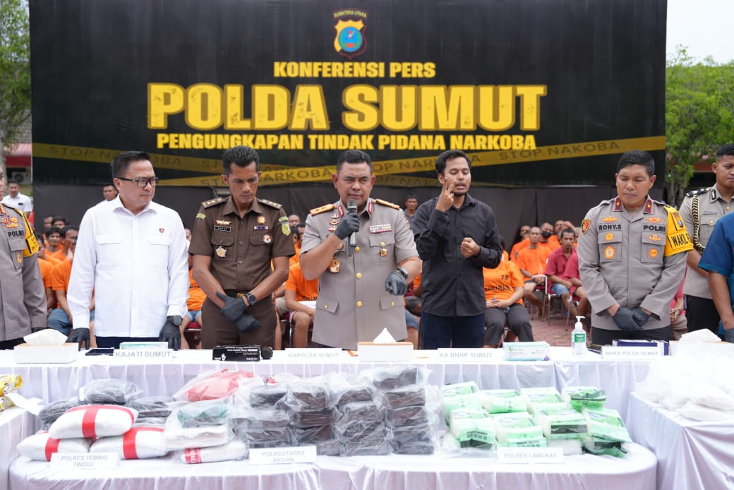 Polda Sumut Hancurkan Jaringan Narkoba, 2.099 tersangka ditangkap