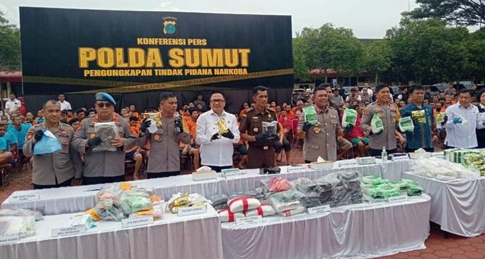 Polda Sumut Berhasil Sikat Ratusan Kasus Narkoba dalam Seminggu