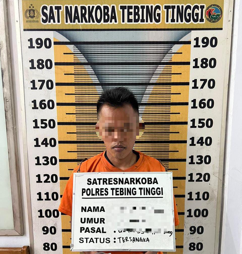Polres Tebing Tinggi Tangkap Residivis Pedagang Sabu Desa Paya Lombang
