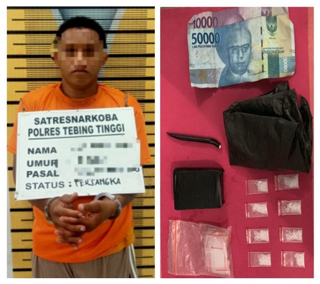 Pria Pemilik 8 Paket Sabu Ditangkap Satres Narkoba Polres Tebing Tinggi