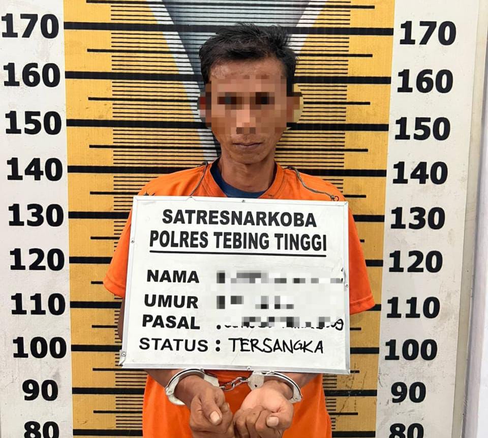 Resahkan Warga, Pria Ini Ditangkap Satres Narkoba Polres Tebing Tinggi Terkait Sabu