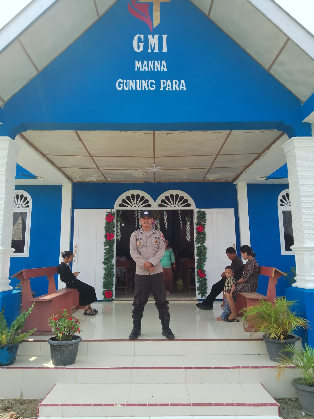 Dibeberapa Gereja Polsek Dolok Merawan Gelar Pengamanan Ibadah Minggu