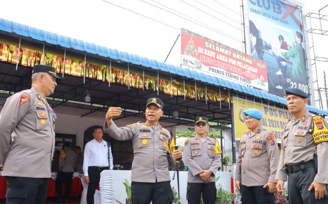 Pastikan Stabilitas Keamanan, Kapolres Tebing Tinggi Kunjungi Pos Pam Nataru