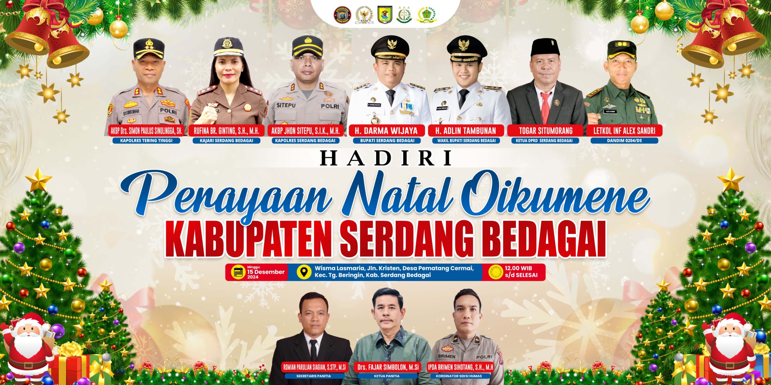 Pemkab Sergai Gladi Resik Siap Gelar Natal Oikumene 2024 di Tanjung Beringin