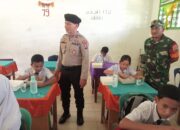 Polsek Sipispis Hadir Dalam Giat Pemberian Makan Gizi Gratis di SMPN 1 Sipispis