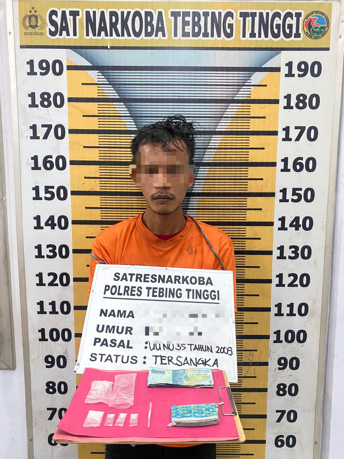Pengedar Sabu Diringkus Sat Resnarkoba Polres Tebing Tinggi di Jalan Badak