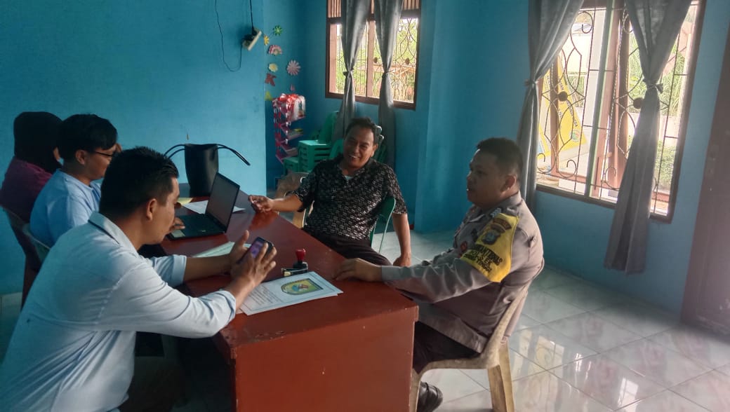 Polsek Tebing Tinggi Sambang dan Sosialisasi Kamtibmas di Desa Mariah Padang