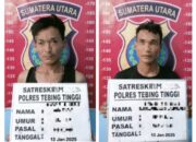 Kasus Pencurian di SD Jalan Lama, Sat Reskrim Polres Tebing Tinggi Tangkap Pelakunya