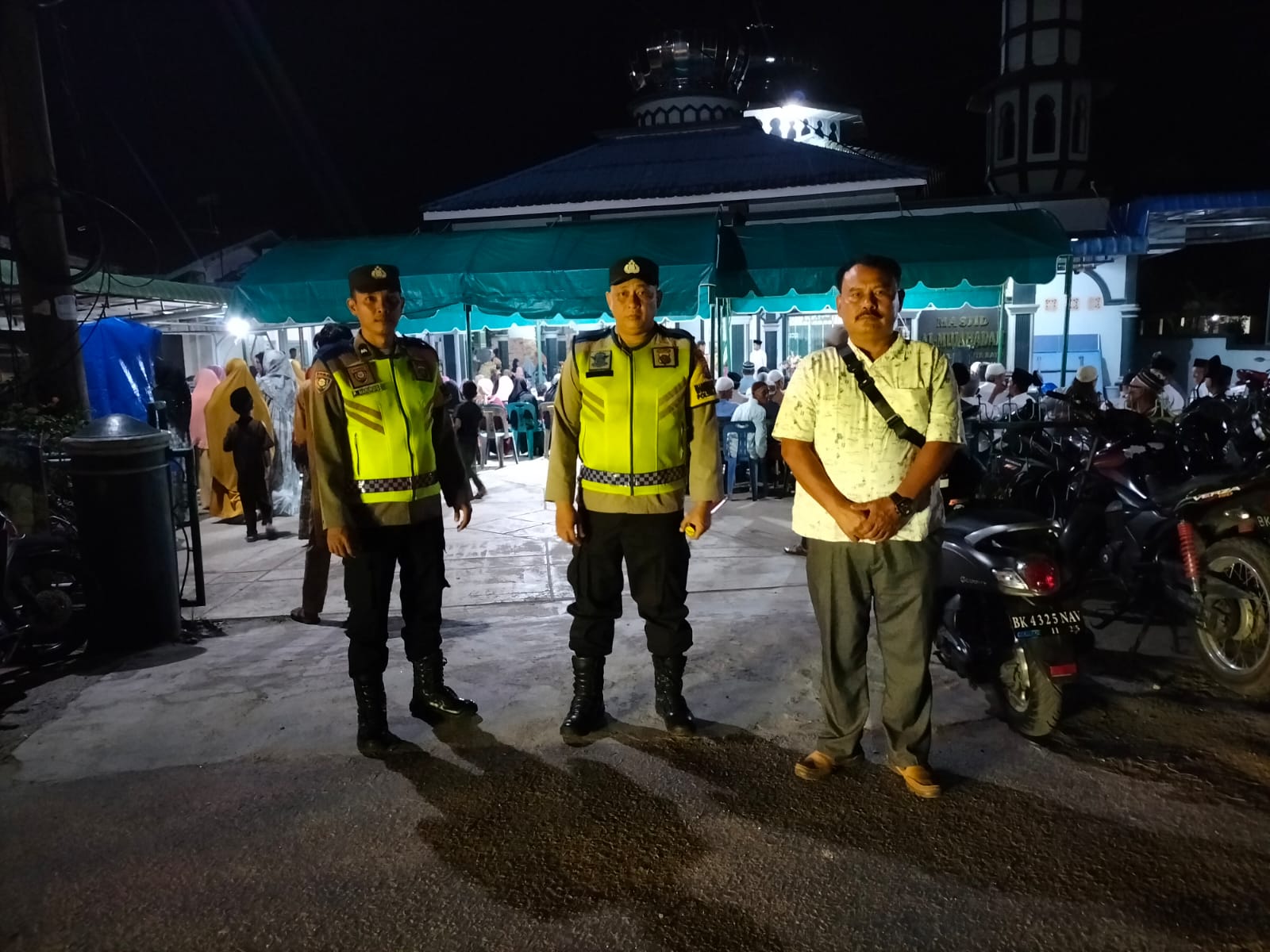 Polres Tebing Tinggi Kawal Peringatan Isra Miraj di Mesjid Al Mujahadah