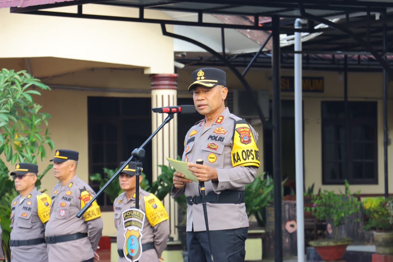 Upacara Bendera Bulanan, Kapolres Tebing Tinggi Tekankan Kamtibmas dan Ketapang