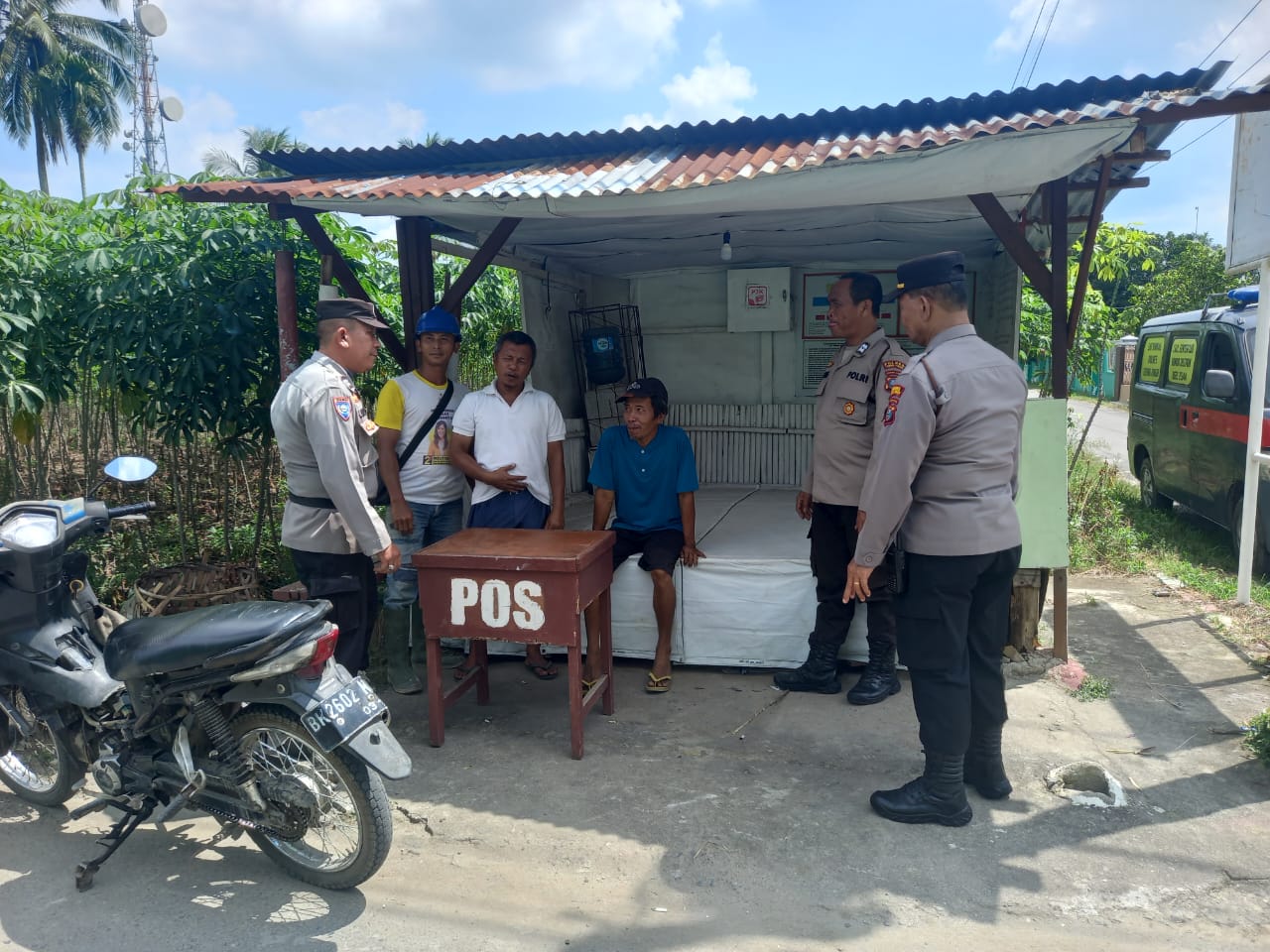 Sat Binmas Polres Tebing Tinggi Periksa Pos Satkamling di Bagelen