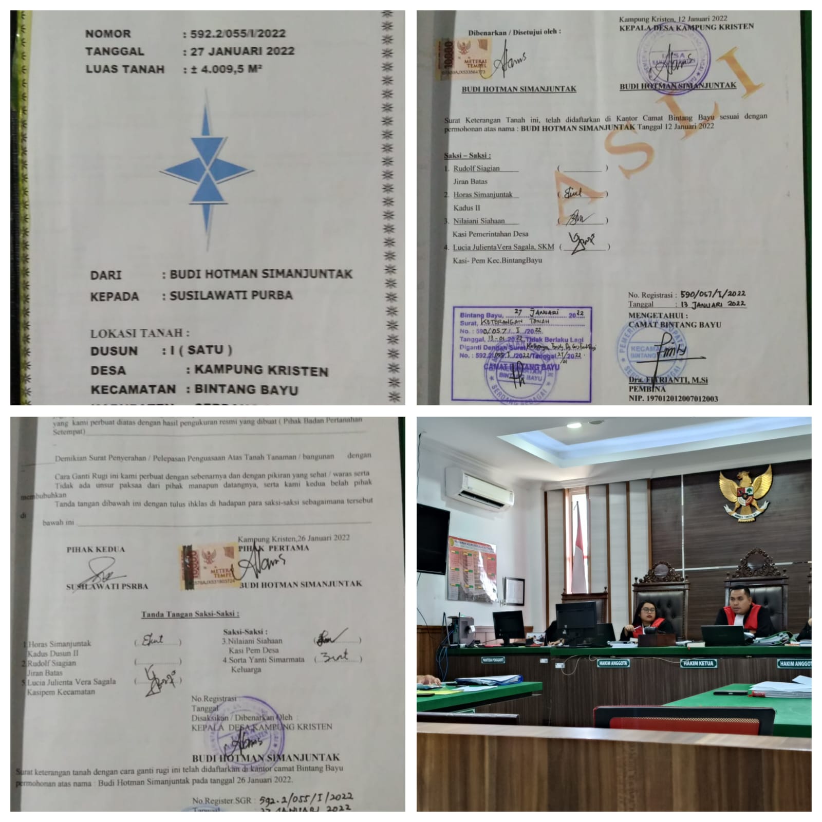 Sengketa Tanah di Sergai Berujung ke Pengadilan, Mantan Kades Kampung Kristen Digugat Warga