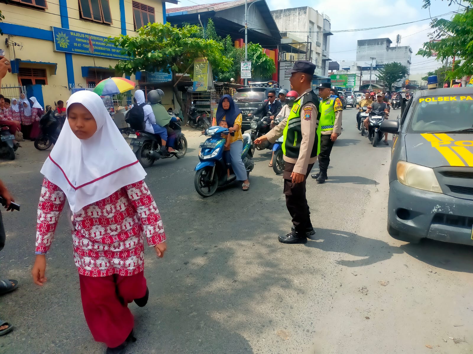 Polsek Padang Hulu Patroli Dialogis Cegah Kemacetan dan Gangguan Kamtibmas