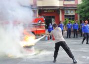 Bersama Dinas Damkar, Polres Tebing Tinggi Sosialisasi Pemadaman Api