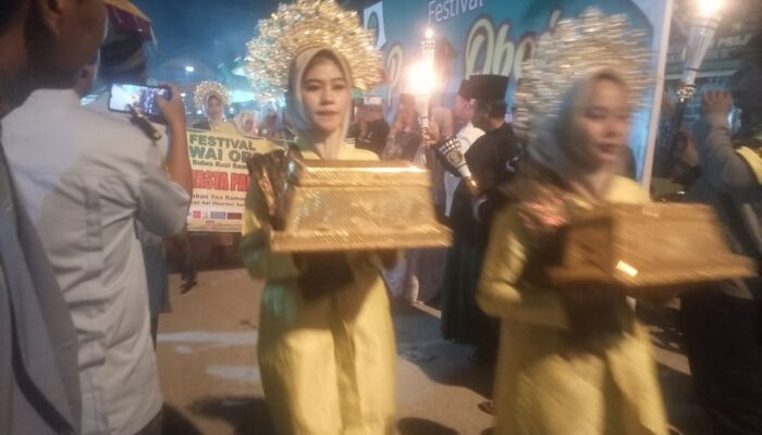 Festival Pawai Obor, Ribuan Warga Tanjung Beringin Sambut Ramadhan 1446 H