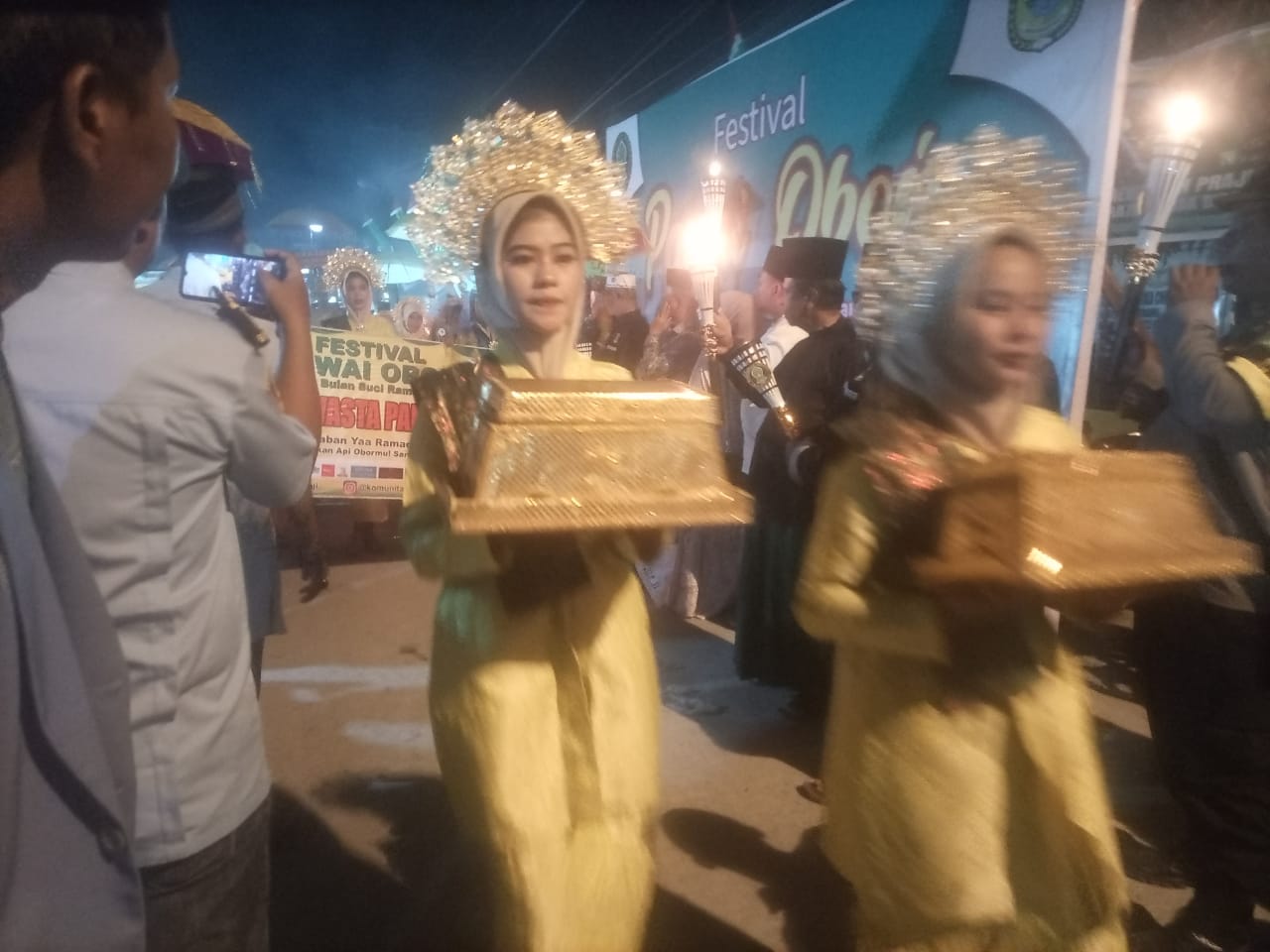 Festival Pawai Obor, Ribuan Warga Tanjung Beringin Sambut Ramadhan 1446 H