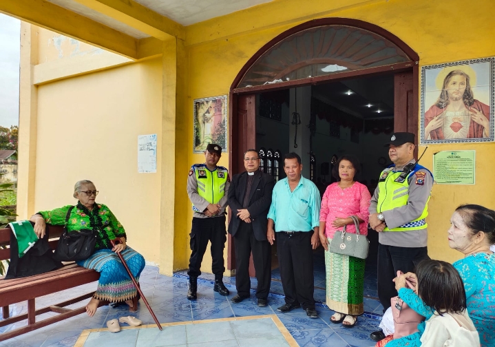 Minggu Kasih, Polres Tebing Tinggi Pastikan Keamanan Ibadah Gereja