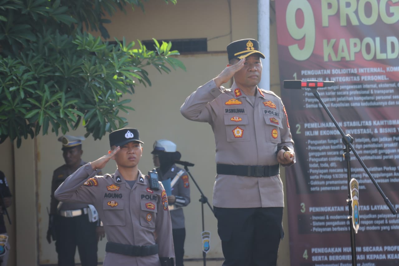 Polres Tebing Tinggi Gelar Upacara Bulanan, Kapolres Tekankan Pengamanan Ramadhan