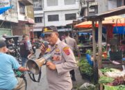 Sambangi Pedagang, Sat Binmas Polres Tebing Tinggi Sampaikan Pesan Kamtibmas