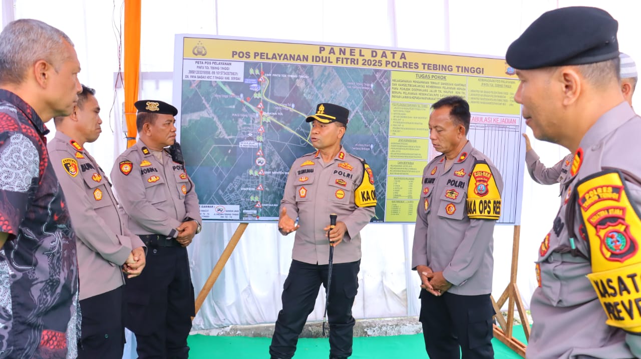 Ops Ketupat Toba 2025, Kapolres Tebing Tinggi Cek Kesiapan Pos Pengamanan Jelang Hari Raya Idul Fitri 1446 Hijriah