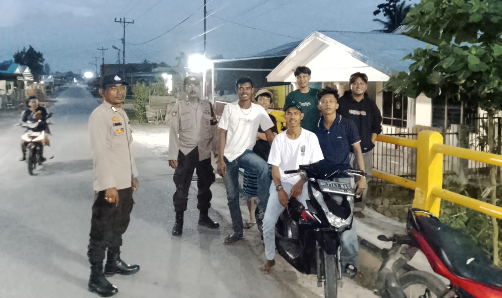 Patroli Asmara Subuh Polsek Bandar Khalipah, Cegah Balapan Liar dan Tindak Kriminalitas