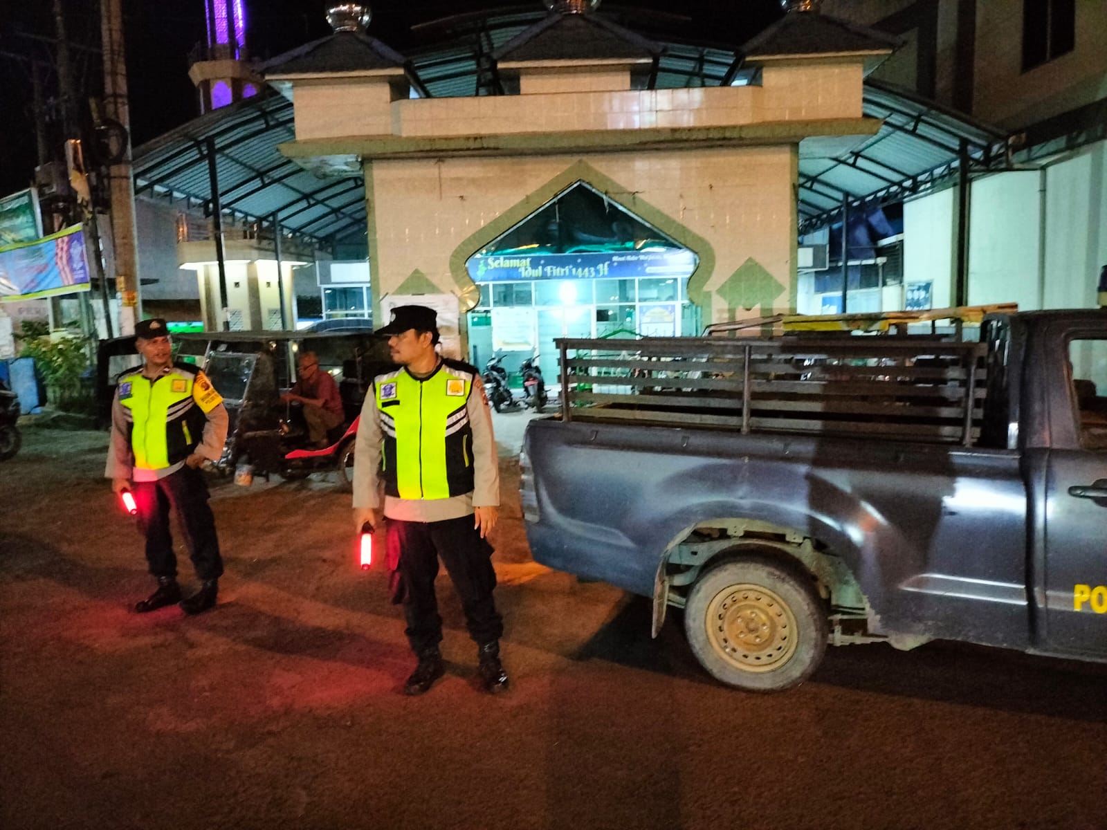 Kawal Ibadah Tarawih, Polsek Padang Hulu Polres Tebing Tinggi Lakukan Disejumlah Masjid