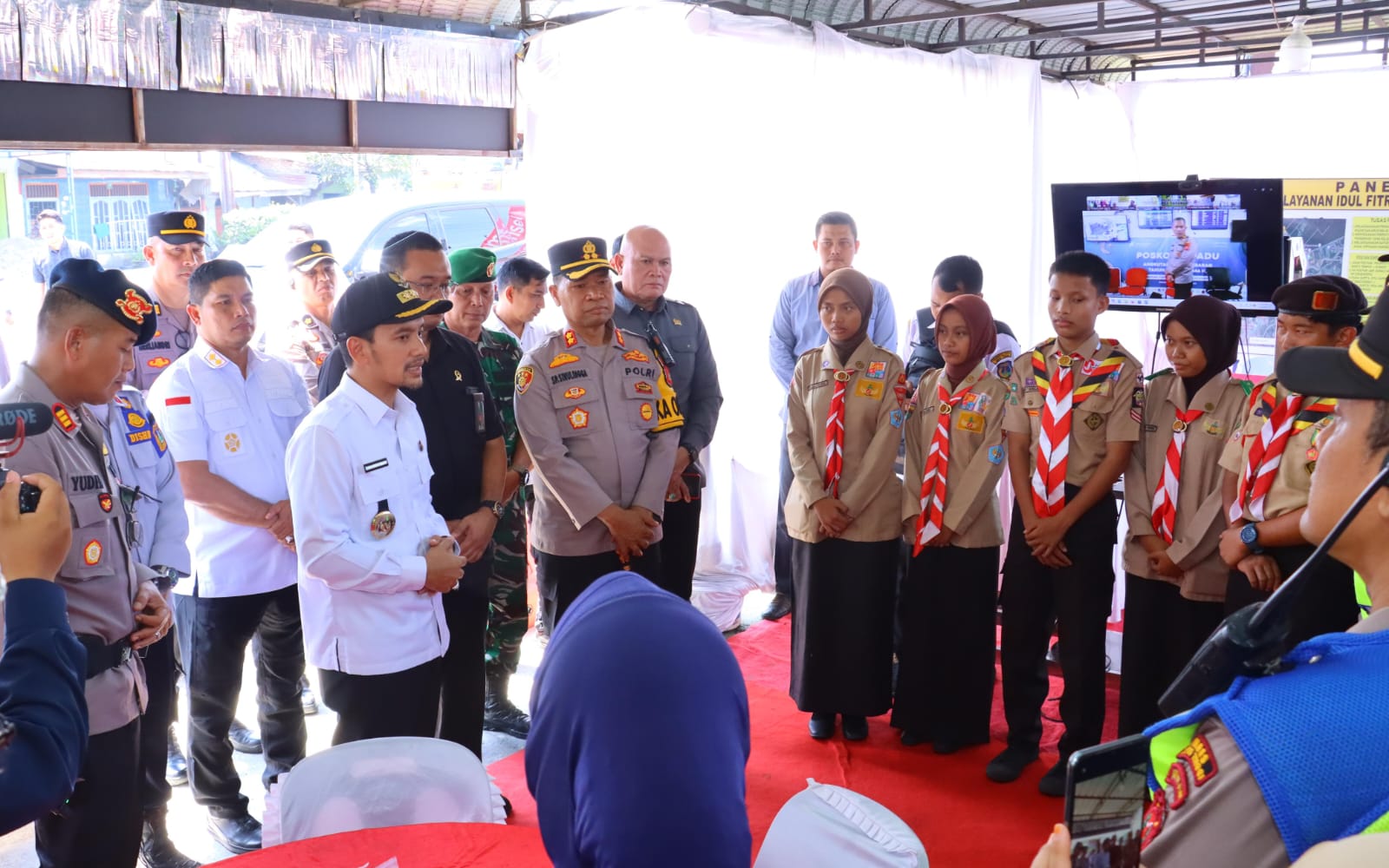 Bersama Walikota dan Forkopimda, Kapolres Tebing Tinggi Tinjau Kesiapan Pos PAM Ops Ketupat Toba 2025