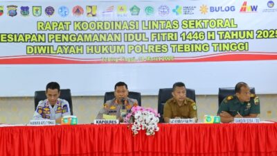 Siapkan Pengamanan Idul Fitri 1446 H, Polres Tebing Tinggi Gelar Rakor Lintas Sektoral Siapkan Pengamanan Idul Fitri 1446 H, Polres Tebing Tinggi Gelar Rakor Lintas Sektoral