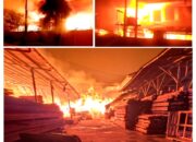 Gudang Kayu Terbesar di Kota Tebing Tinggi Ludes Terbakar