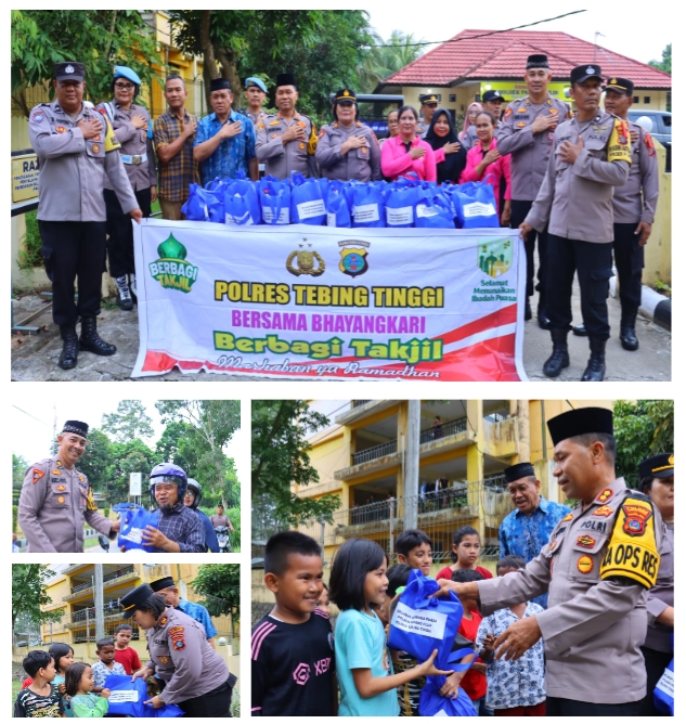 Ramadhan ke 21, Polres Tebing Tinggi Pererat Silaturahim Pada Warga dan Bagikan Takjil