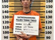 Pria Ini Ditangkap Sat Resnarkoba Polres Tebing Tinggi, Barbutnya 5 Paket Sabu Diamankan