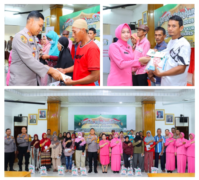 Polres Tebing Tinggi Menabur Kebaikan Dalam Gerakan Infaq Ramadhan Buat Warga Kurang Mampu