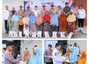 Polres Tebing Tinggi dan Pokdar Kamtibmas Berbagi Pada Warga Kurang Mampu di Bulan Ramadhan