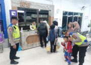 Polres Tebing Tinggi Pantau Arus Mudik di Stasiun Kereta Api