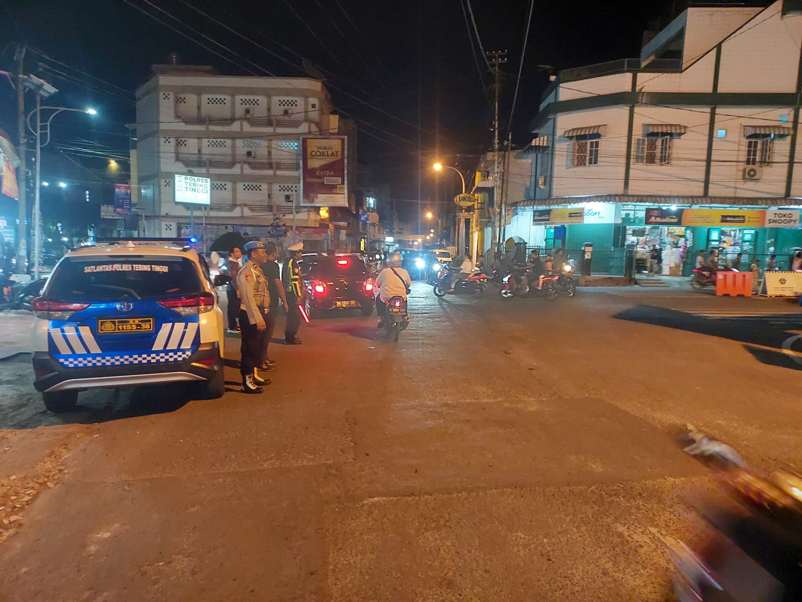 Patroli Blue Light Polres Tebing Tinggi Antisipasi Kemacetan dan Tindak Kriminalitas