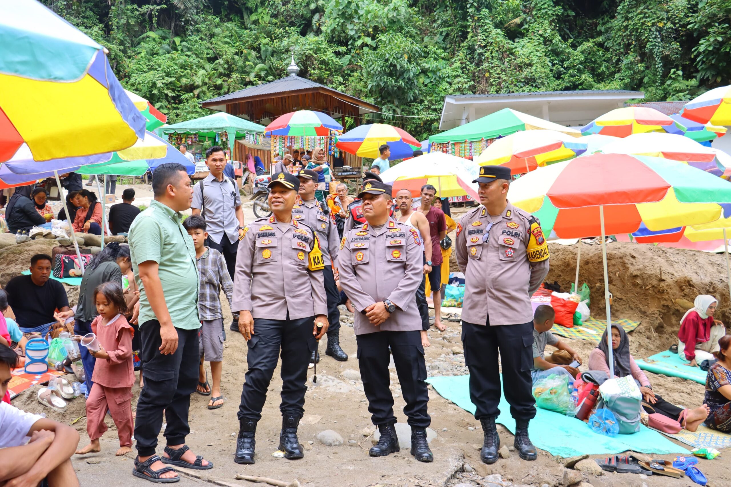 Cek Kesiagaan Personel, Kapolres Tebing Tinggi Kunjungi Pos Pam Wisata Bartong